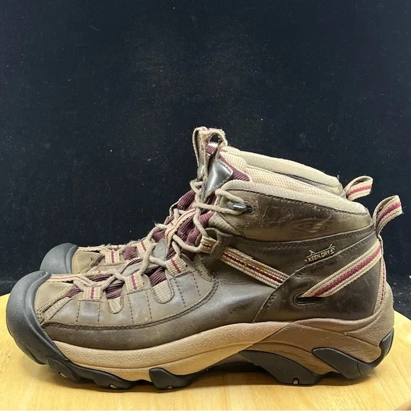 KEEN Dry Waterproof Boots Wmns Size 9.5 Brown Leather Hiking Outdoor - Picture 10 of 10